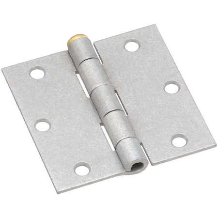 National Hardware National Hardware 3-1/2 in. W X 3-1/2 in. L Galvanized Silver Steel Broad Hinge 2 pk N208-843